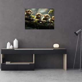 Obraz na szkle - Małpy (70x50 cm)