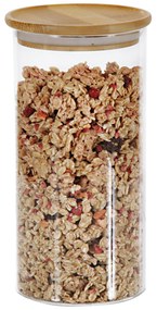 Pojemnik szklany z pokrywką z bambusa, 1,2 L, KESPER
