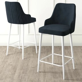 Zestaw krzeseł barowych Enox Anthracite and White,4 szt.