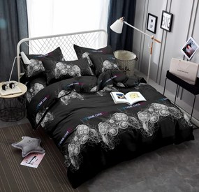 PrzytulneMieszkanie.pl PrzytulneMieszkanie.pl Pościel z mikrofibry GAME OVER czarna Rozmiar pościeli: 70 x 80 cm | 140 x 200 cm