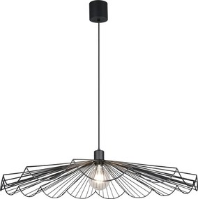Czarna metalowa lampa wisząca z metalowym kloszem ø 80 cm Margarita – Reality