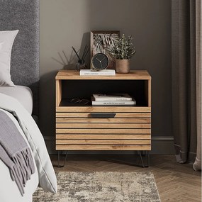 Stolik nocny oak wotan 60x38x58 amber