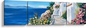 Obraz - Uliczka nad morzem (170x50 cm)