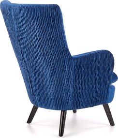 Wypoczynkowy fotel tapicerowany w stylu glamour Ravel Halmar