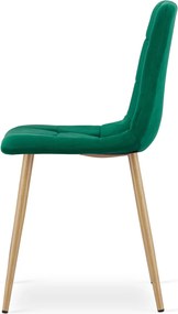 Zielone aksamitowe krzesło KARA