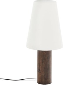 Biała/w ciemnym naturalnym kolorze lampa stojąca z tekstylnym kloszem (wysokość 110 cm) Marga – Kave Home