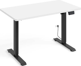Biurko elektrycznie do pracy biały + czarny T6-B85