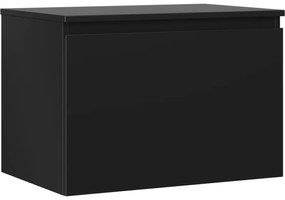 Mexen Orio szafka łazienkowa podumywalkowa 70 cm z blatem, 1 szuflada, czarna mat - 91A10-07047-1-BFC71