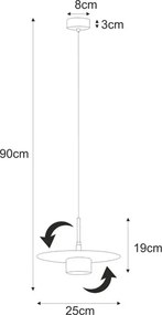 Wisząca lampa z dużym kloszem czarna Z9-G82