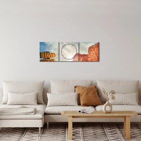 Obraz wskaźnika z napisem (z zegarem) (90x30 cm)