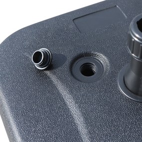 Outsunny Podstawa Do Parasola Ogrodowego Wypełniana Do 30kg Czarna Stabilna i Trwała Idealna Do Ogrodu | Aosom PL