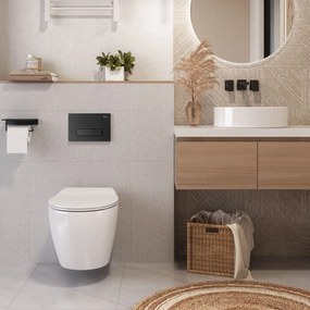 Stelaż zestaw podtynkowy ST do mis WC z przyciskiem H Black