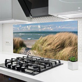Dekor Szklany do Kuchni Wydmy nad Lazurowym Morzem
