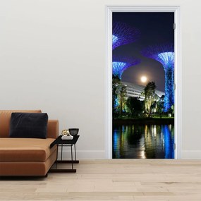 Fototapeta na drzwi - Księżyc w pełni w ogrodach Singapuru (95x205cm)