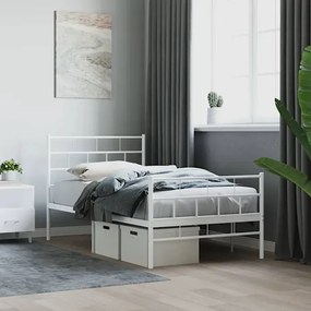 Białe łóżko dla jednej osoby 90x200 - Aretuza