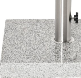 Outsunny Podstawa Parasola Ogrodowego Marmurowa Stabilna Elegancka 40x40x36cm Odporna na Warunki Pogodowe Szara | Aosom PL