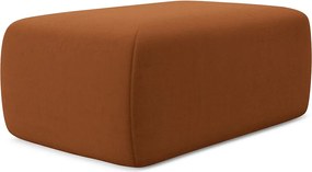 Pufa - z tkaniny welwetowej - terakota - KAPUA