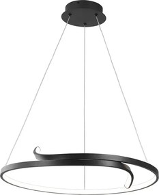 Czarna dekoracyjna lampa okrąg LED nad stół - 3X A500 L1-K93