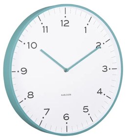 Zegar ścienny Karlsson 6011BL design niebieski, średnica 40 cm