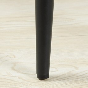 HOMCOM Zestaw 2 krzeseł barowych w retrostylu, Tapicerka aksamitna, z podnóżkiem, Szary, 50 cm x 53 cm x 94 cm