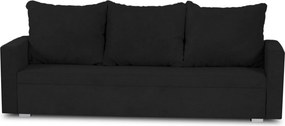 MEGA OKAZJA Sofa kanapa 3 os z funkcją spania DIZY Czarna Tkanina DOT100 Czarny