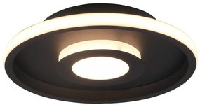 Metalowa lampa sufitowa LED w kolorze matowej czerni ø 30 cm Ascari – Trio