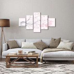 Obraz - Różowe kwiaty (125x70 cm)