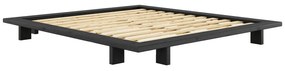 Czarne podwójne łóżko wykonane z drewna sosnowego z siatką 180x200 cm Japan - Karup Design