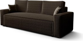 BEDANTE Sofa AMBRO Poso 06 z funkcją spania, ciemnobrązowy, sofa z pojemnikiem, skrzynia na pościel, kanapa do salonu, kanapa, sofa, sofa z funkcją spania