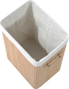 HOMCOM Bambusowy Kosz na Pranie 72L Naturalny Brązowy Praktyczny i Elegancki Design do Łazienki i Pralni | Aosom PL