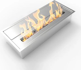 Palnik do kominka bioetanolowego ze stali nierdzewnej, 3,5 l, 45,7 x 18,7 x 9,5 cm