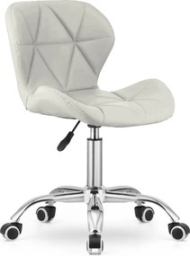Białe krzesło biurowe AVOLA VELVET