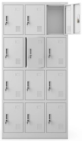 Szafka skrytkowa socjalna BHP MARCIN, 900 x 1850 x 400 mm, szara