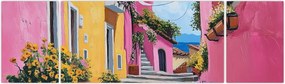Obraz - Różowa uliczka (170x50 cm)
