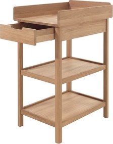 Przewijak z litego drewna dębowego z przewijakiem w naturalnym kolorze Forrest – Vipack