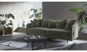 Beżowa aksamitna sofa Ghado Esme, 214 cm