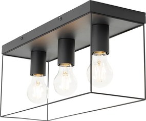 Minimalistyczna lampa sufitowa czarna 3-punktowa - Kodi