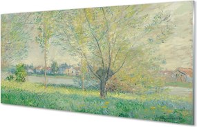 Szklany Panel Wierzby - Claude Monet