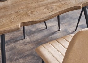 Prostokątny stół Norvik 120x80 cm z blatem z okleiny MDF i nogami czarnymi metalowymi do kuchni