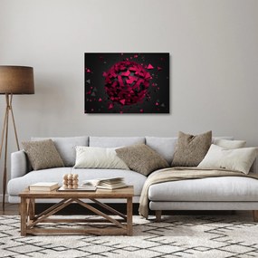 Obraz na szkle - abstrakcja 3D (70x50 cm)