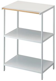 Stalowy regał w matowym białym kolorze 60x90x46,5 cm Tower – YAMAZAKI