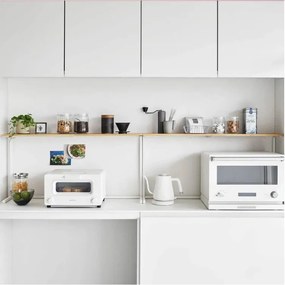 Biało-naturalna drewniana dodatkowa półka 28,5x8,5 cm Tower – YAMAZAKI