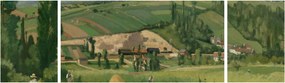 Obraz - Camille Pissarro, Landscape at Les Pâtis, Pontoise, reprodukcje (170x50 cm)