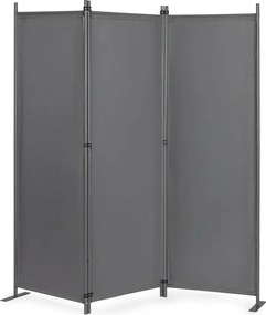 Parawan ogrodowy składany AW-022, 167x164 cm, 3-panelowy, kolor szary
