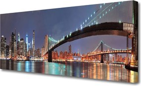 Obraz drukowany na płótnie Most nad Miejską Rzeką