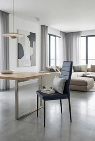 Czarne tapicerowane nowoczesne z ekoskóry krzesło H3-R56