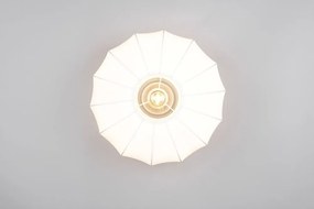 Biała metalowa lampa sufitowa z tekstylnym kloszem ø 40 cm Madleine – Reality