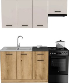 Zestaw Mebli Kuchennych MODERN 170 cm Dąb Evoke/Kaszmir Nowoczesny