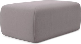 Pufa - z tkaniny welwetowej - lawendowy - KAPUA