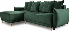 Zielony sztruksowy rozkładany narożnik (strona zmienna) Lazy Lukka – Miuform